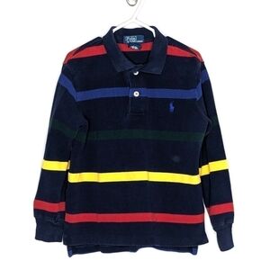 Polo Ralph Lauren Navy Rainbow Stripe Shirt 5
